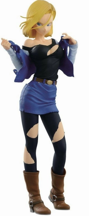"Dragon Ball" Glitter & Glamours Ju-hachi Gou (Android 18) Customizable Toy Avid Fan