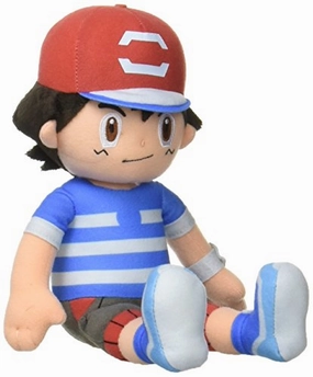 "Pokemon Sun & Moon" Satoshi Plush Sun & Moon Community Member Crystal Figure