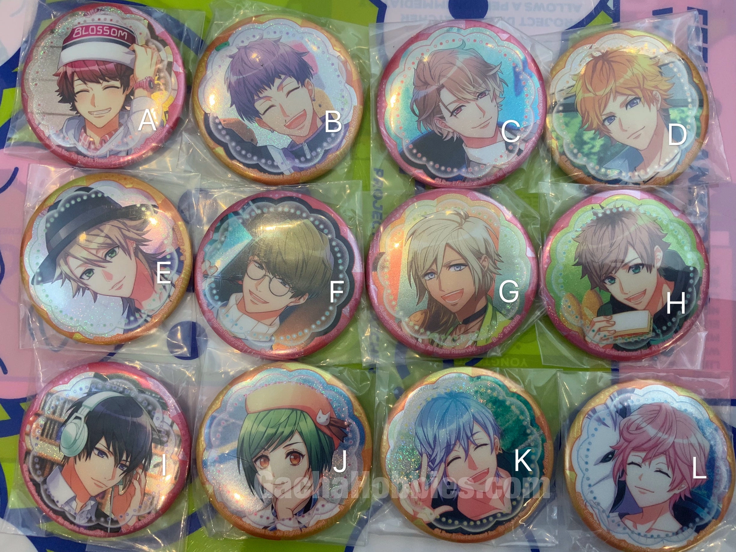 A3 Act Addict Actors Characters Badge Pins 12 Pieces Set (In-stock) Collectible Decor