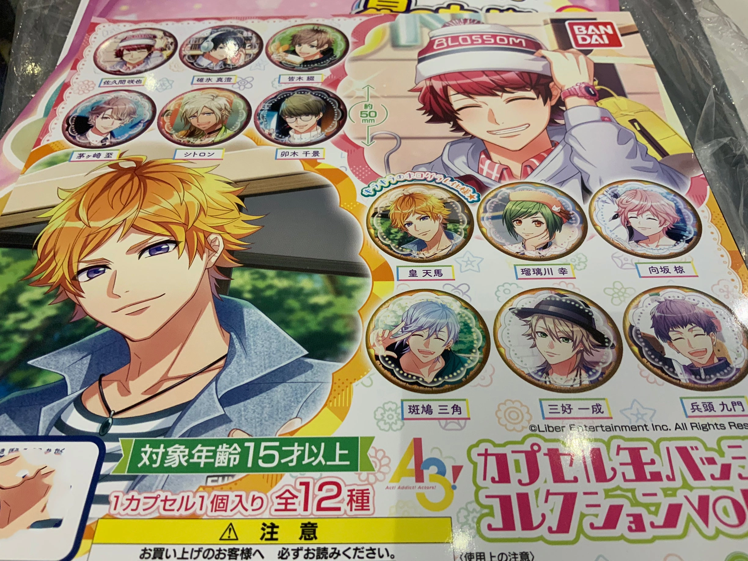 A3 Act Addict Actors Characters Badge Pins 12 Pieces Set (In-stock) Designer Art