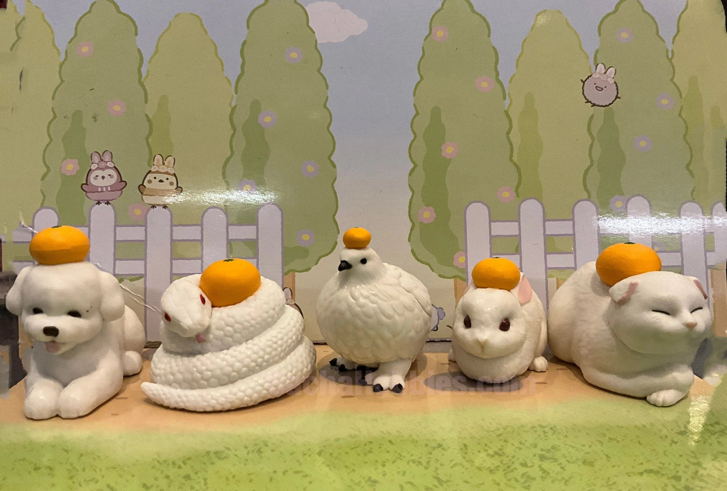 Party Decoration Animal Under Mandarin Orange Small Figure Vol.2 5 Pieces Set (In-stock)