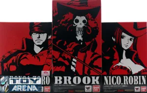 Worldwide Fanbase Figuarts Zero One Piece Film Z Roronoa Zoro Nico Robin Brook Battle Cloth Ver. Bandai Exclusive Set