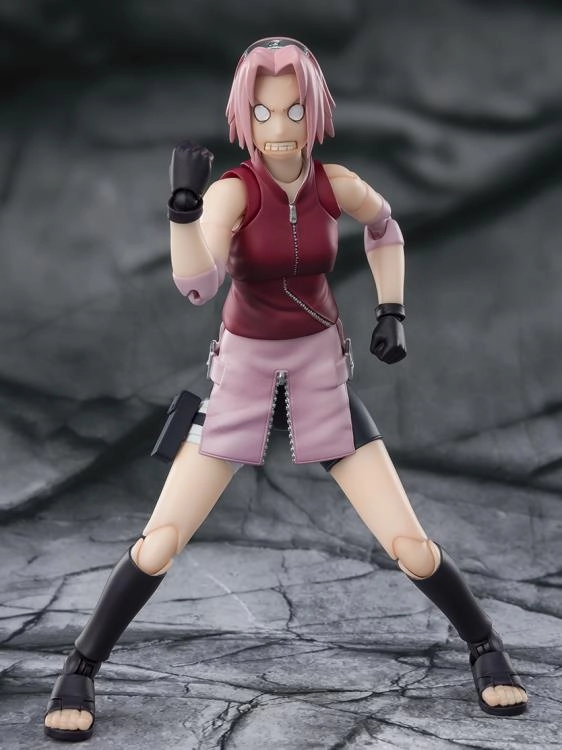 S.H. Figuarts Naruto: Shippuden Sakura Haruno -Inheritor of Tsunade's Indominable Will- Action Figure Decorative Model Virtual Collectible