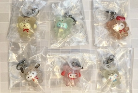 Sanrio Characters Bear Outfit Small Figure Keychain 6 Pieces Set (In-stock) Anime Model