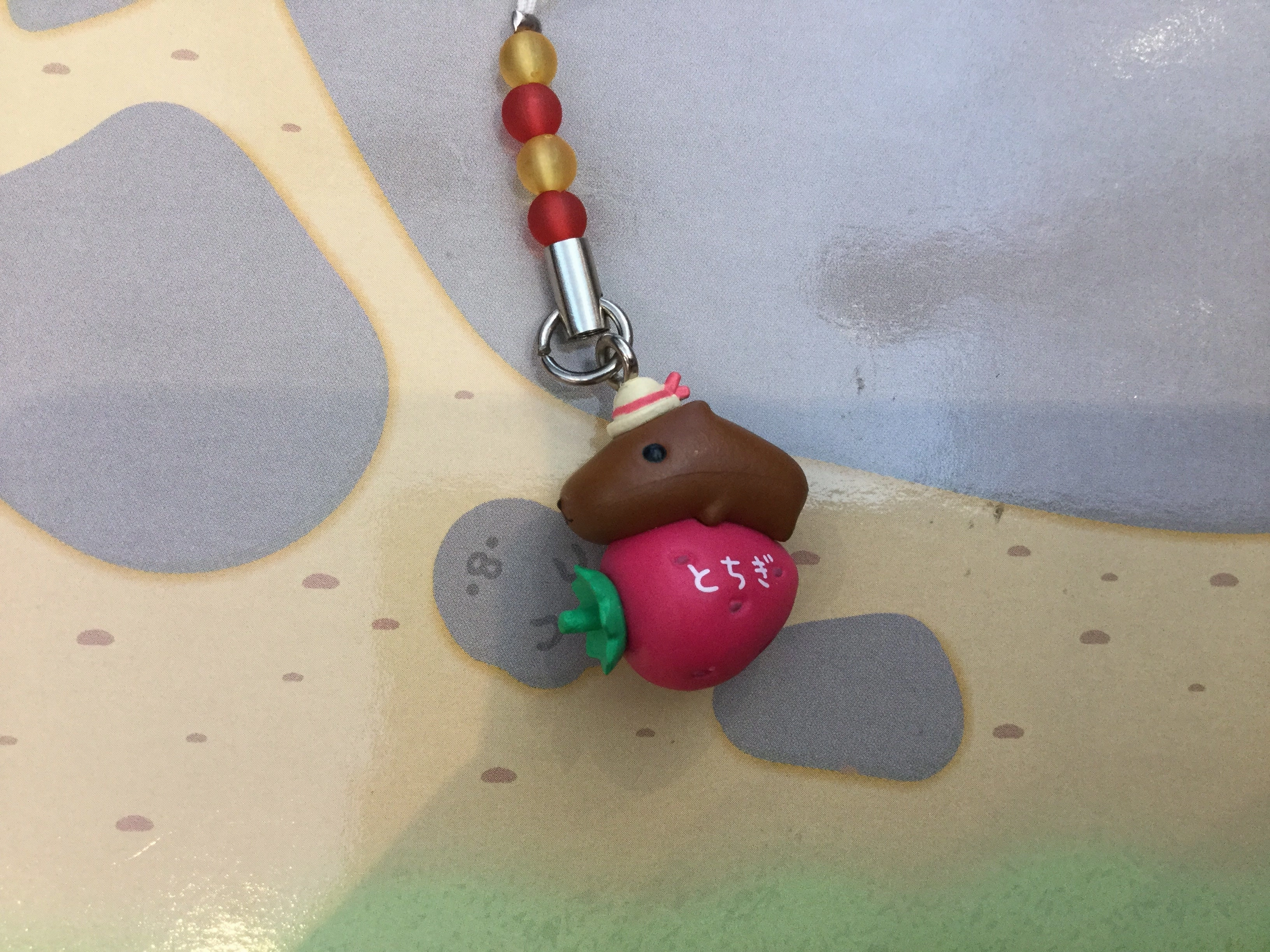 Iconic Character Chibi Piece Kapibara-san Fruits and Foods Figure Keychain (In-stock)