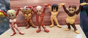 Attack on Titan Characters Hands Up Figure 5 Pieces Set (In-stock) Bathroom Accent