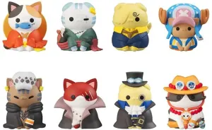 Megahouse One Piece Nyan Piece Nyaan! Vol. 1 I'm Going to Be King of Paw-rates!! Trading Figures Box Set of 8 Art Toy