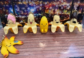 Banana Ghost Figure Keychain 6 Pieces Set (In-stock) Limited Product Sports Figure