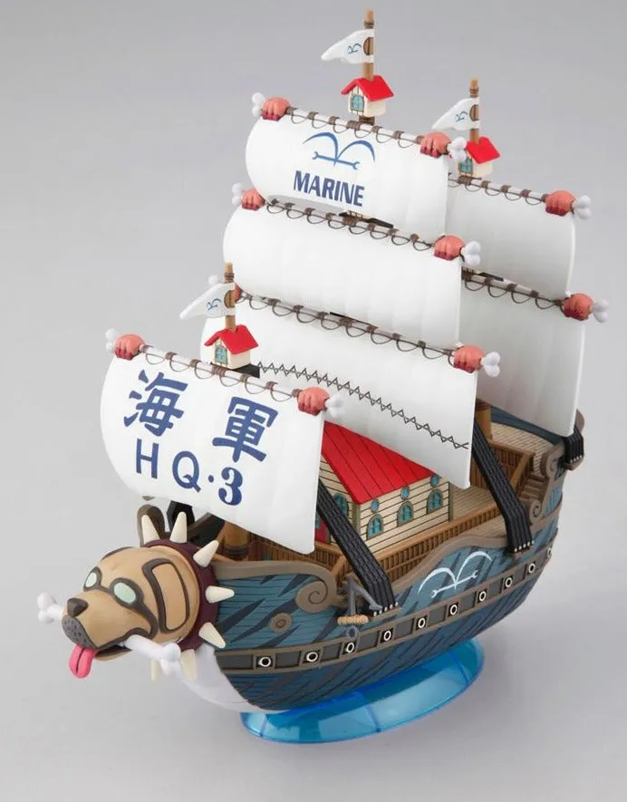 Bandai One Piece Grand Ship Collection #08 Garp's Warship Model Kit Desktop Toy Collectible Character