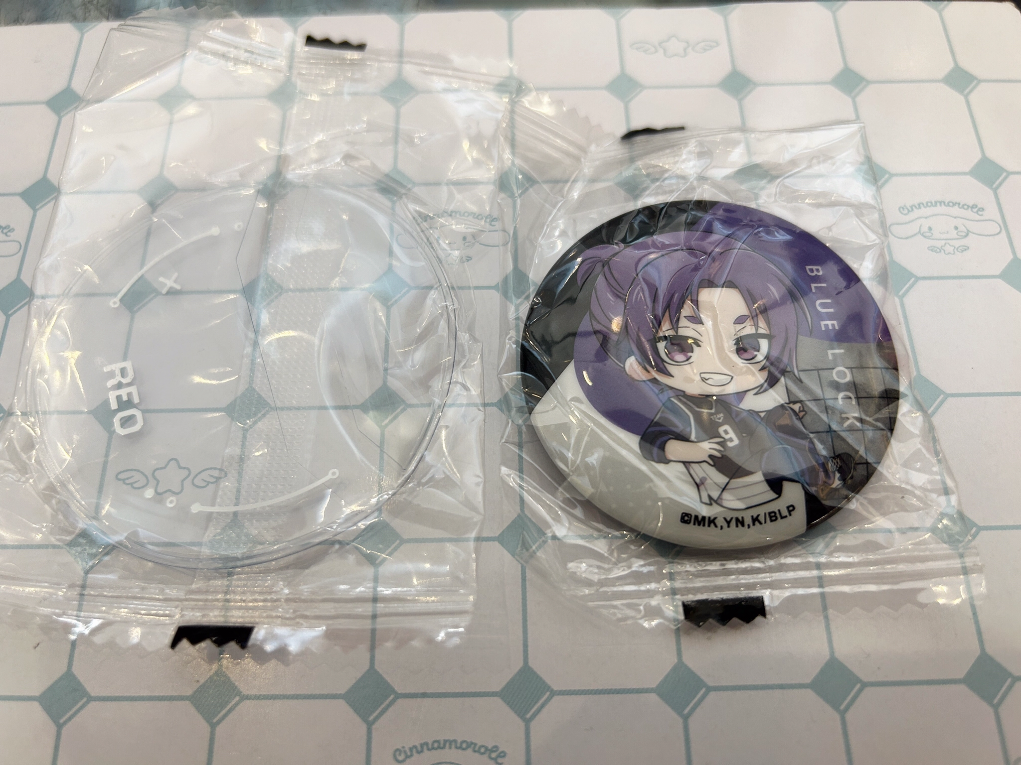 Anime Decor Digital Sculpt Blue Lock Characters Badge with Clear Case 5 Pieces Set (In-stock)