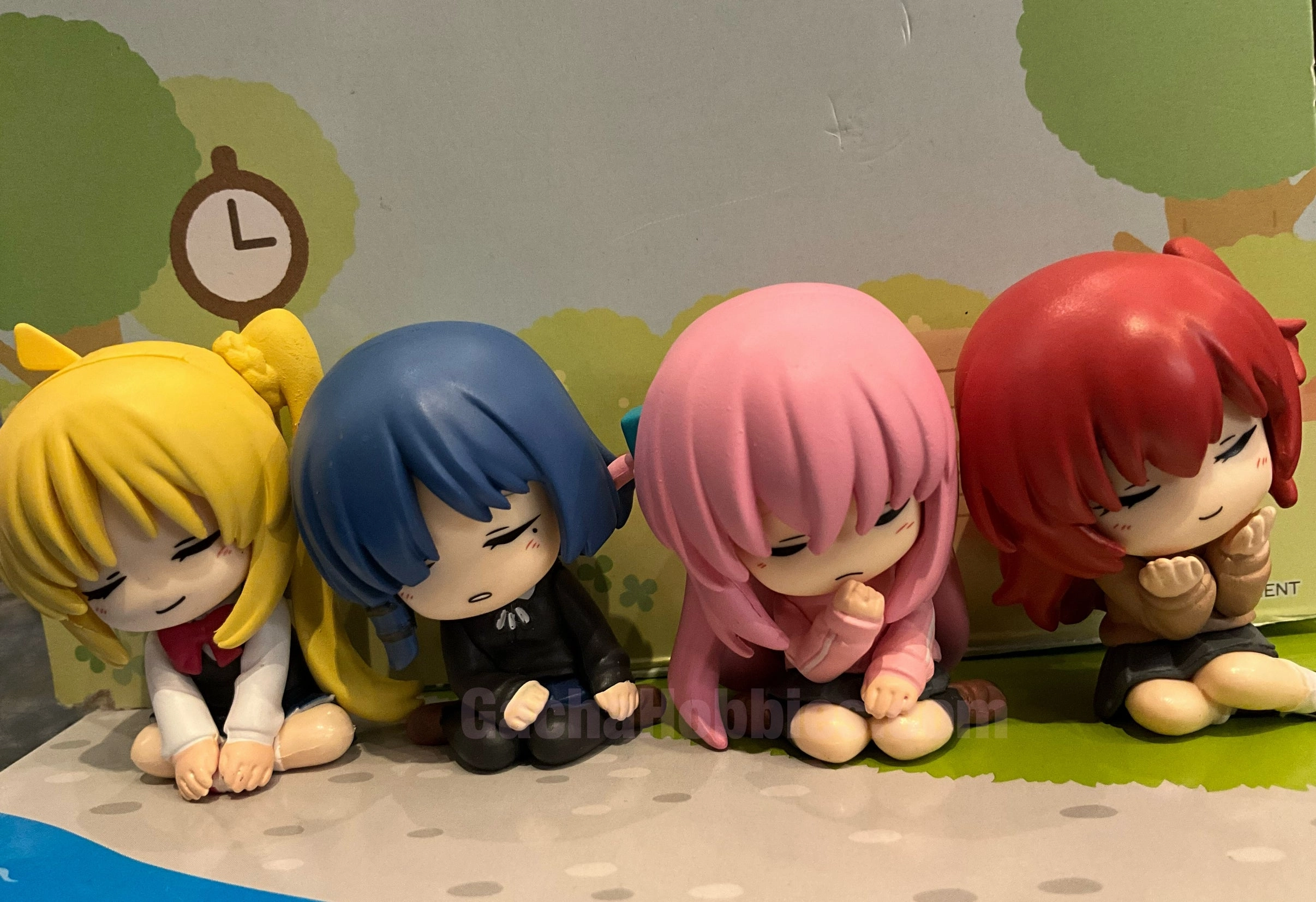 Anime Toy Designer creation Bocchi the Rock Characters Sleeping on Shoulder Figure 4 Pieces Set (In-stock)