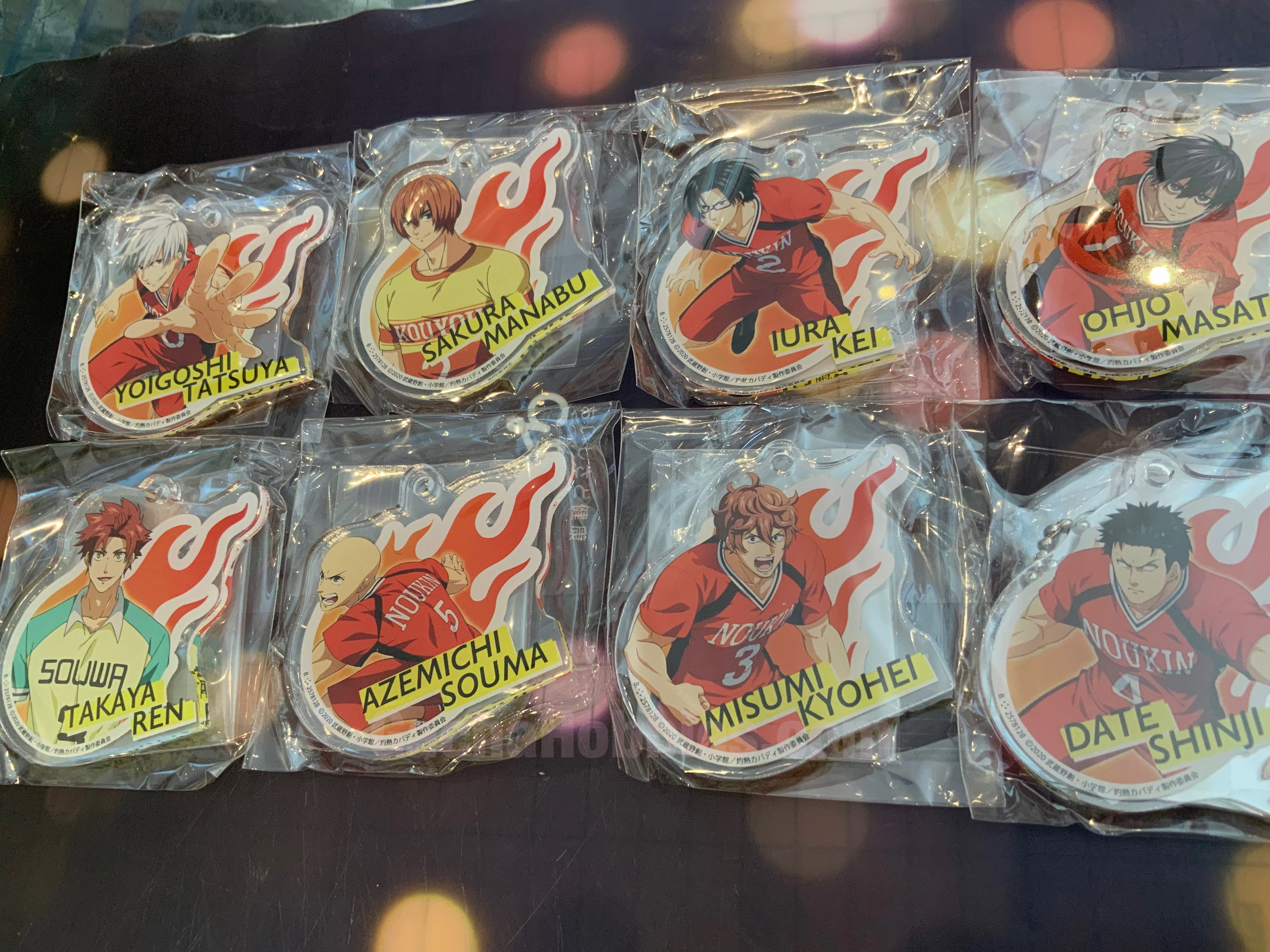 Burning Kabaddi Character Acrylic Keychain 8 Pieces Set (In-stock) Superhero Sculpture