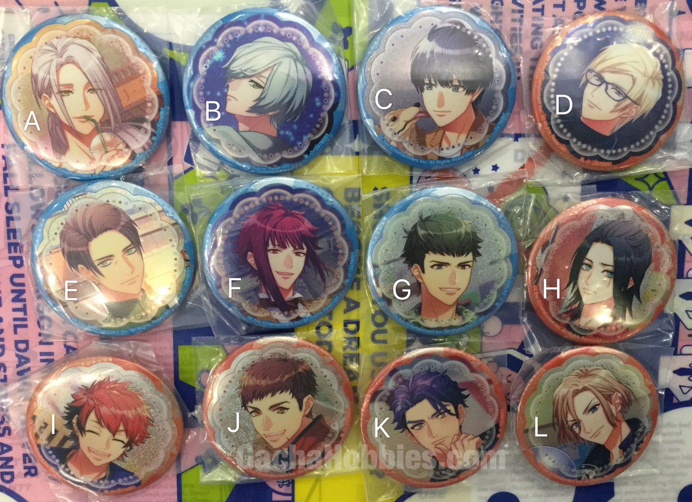 A3 Act Addict Actors Characters Badge Pins Vol.04 12 Pieces Set (In-stock) Chibi Creation Hero Figure