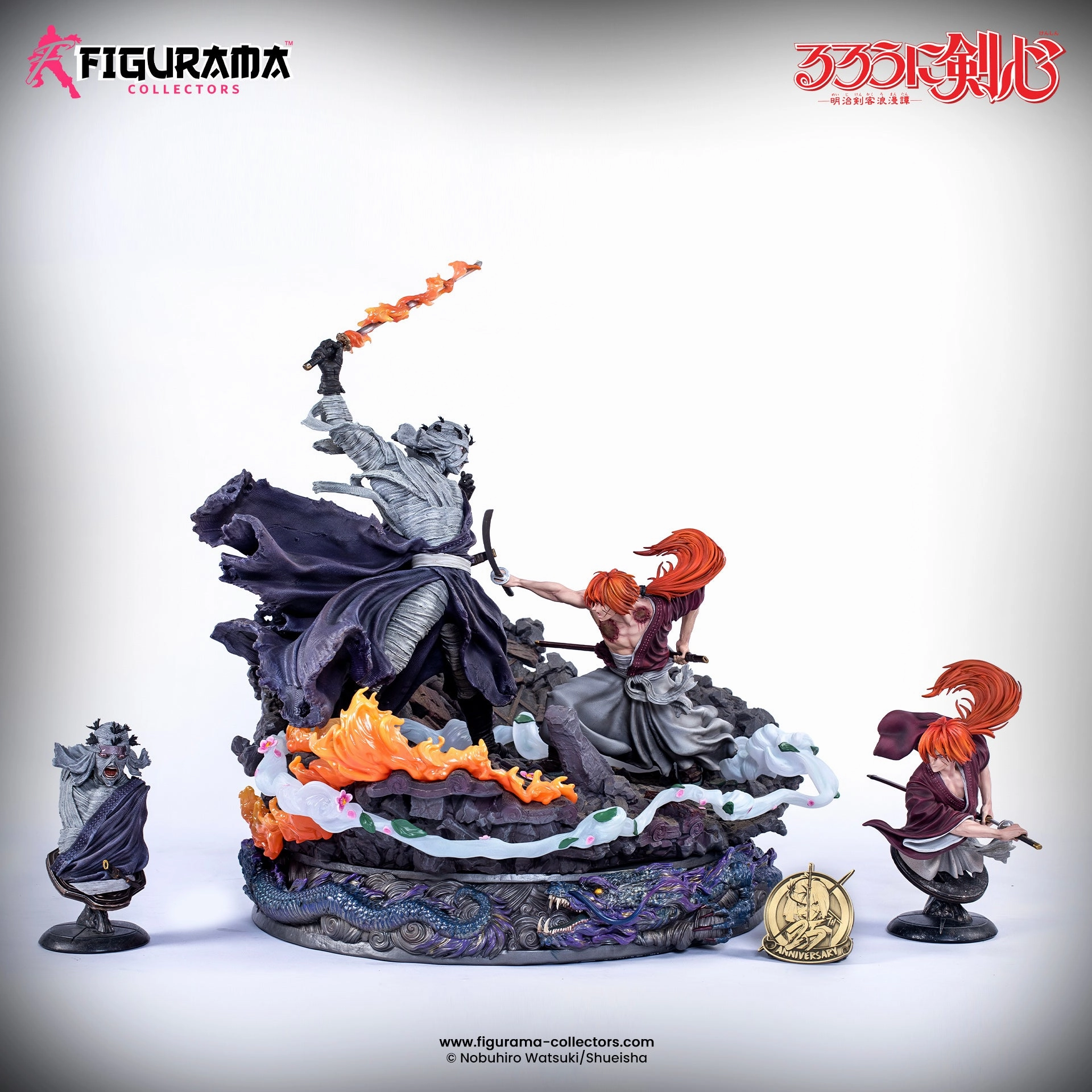 Rurouni Kenshin - Kenshin VS Shishio 25th Anniversary Edition Personalized Card Handmade Sculpture