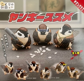 Staff Pick Kitan Club Kotoris Holiday Yankee Sparrow Birds Small Figure 6 Pieces Set (In-stock)