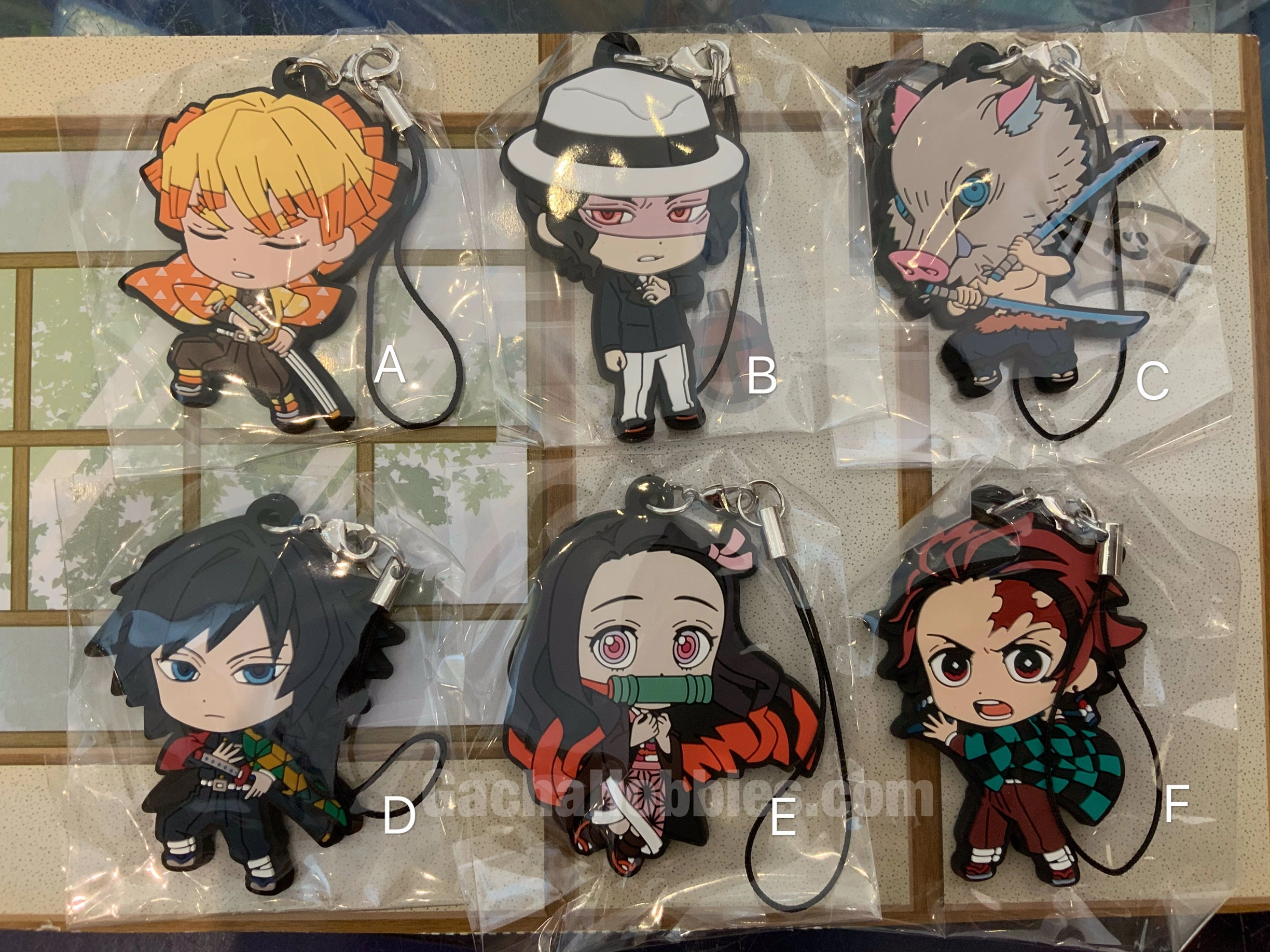 Handmade Sculpture PVC Showcase Kimetsu no Yaiba Demon Slayer Rubber Keychain (In-stock)