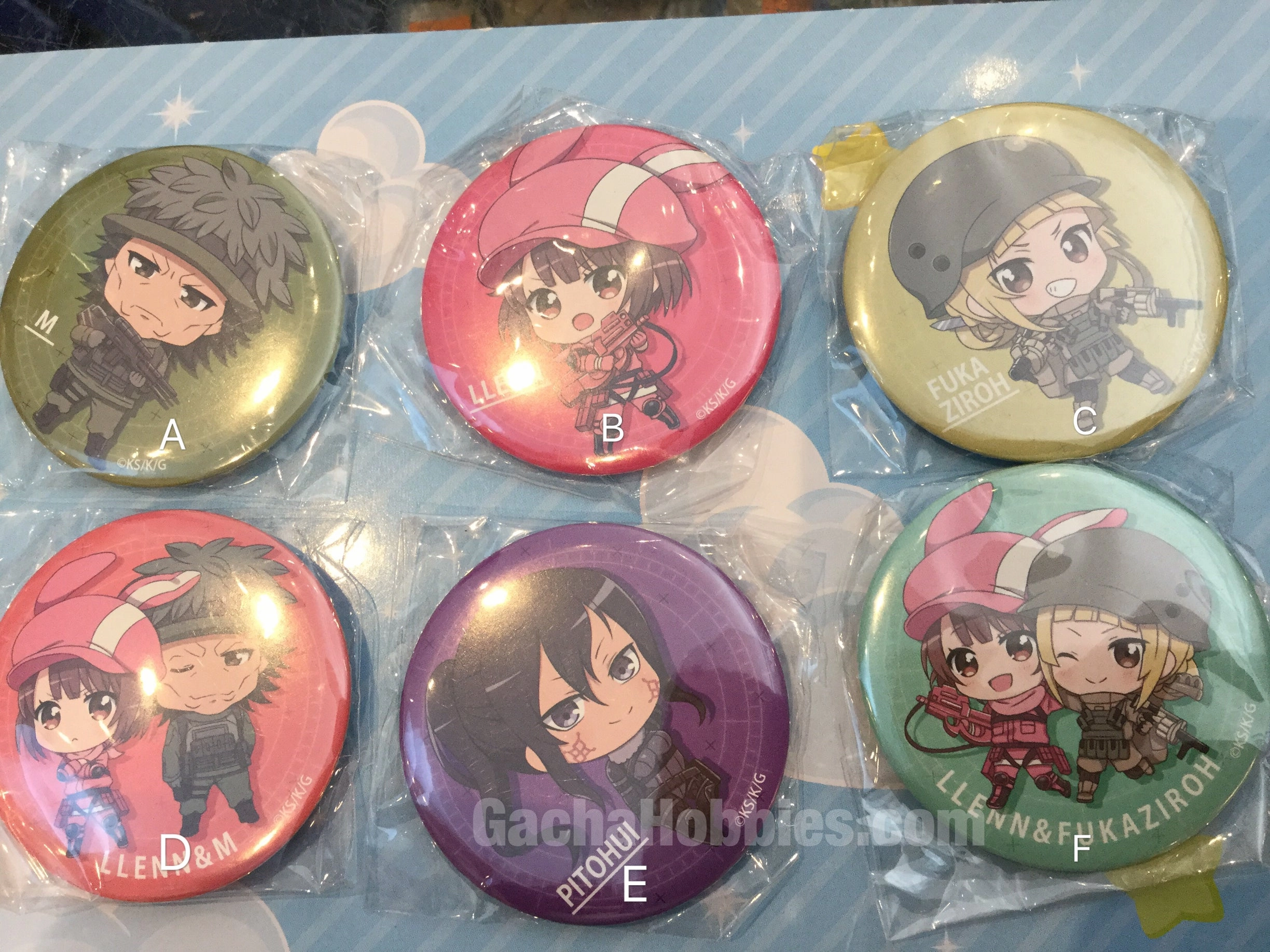 Gaming Model Custom Paint Sword Art Online Alternative Gun Gale Online Badges 6 Pieces Set (In-stock)