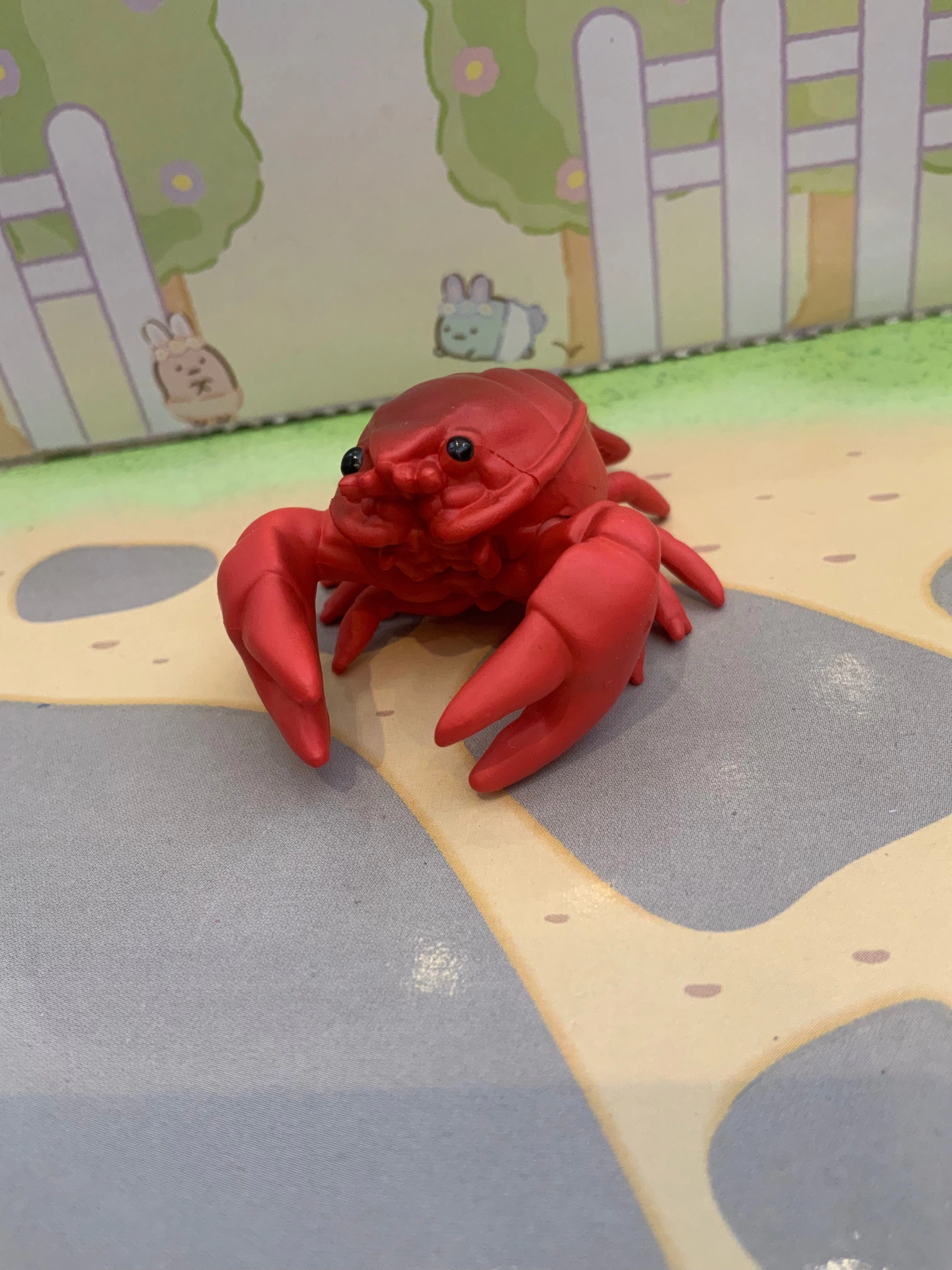 Colourful Crabs Cable Holder Figure 5 Pieces Set (In-stock) Paper Model