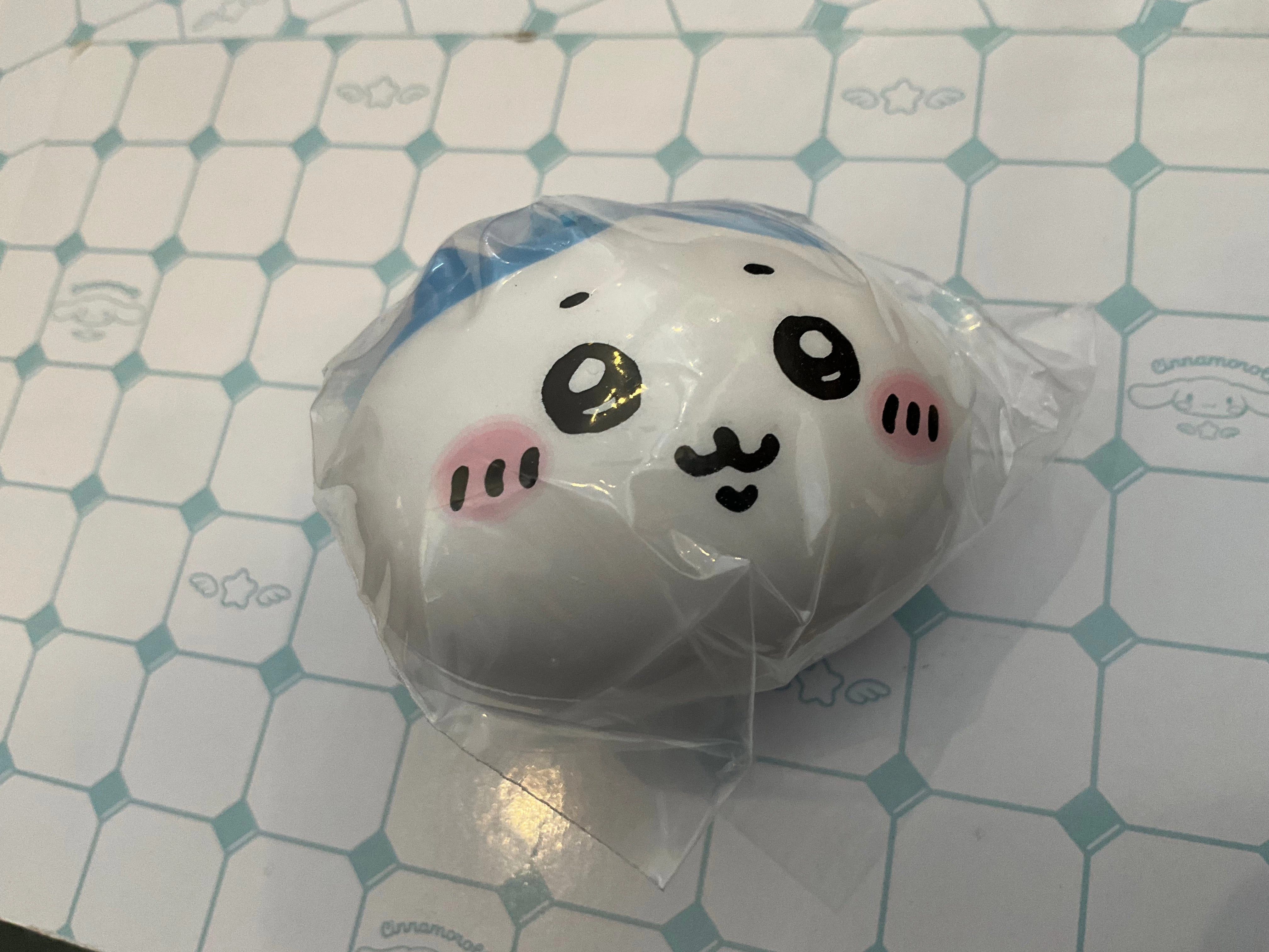 Handmade Sculpture Miniature Merchandise Chiikawa and Friends Hachiware Head Squishy Keychain 5 Pieces Set (In-stock)