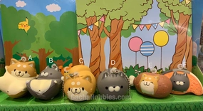 Art Display Miniature Showcase Chubby Cat Chubby Shiba Extreme Quick Rising Squishy Keychain 6 Pieces Set (In-stock)