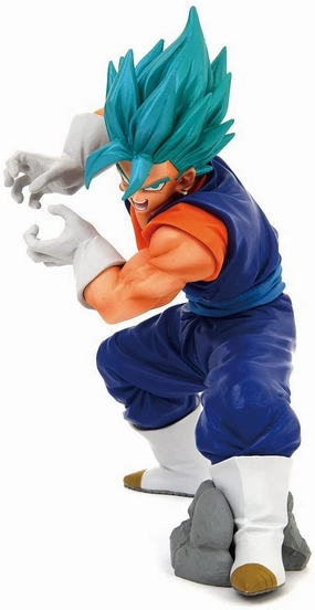 "Dragon Ball Super" Vegetto SSJ Blue Final Kamehameha Figure Chrome Plated PVC Showcase