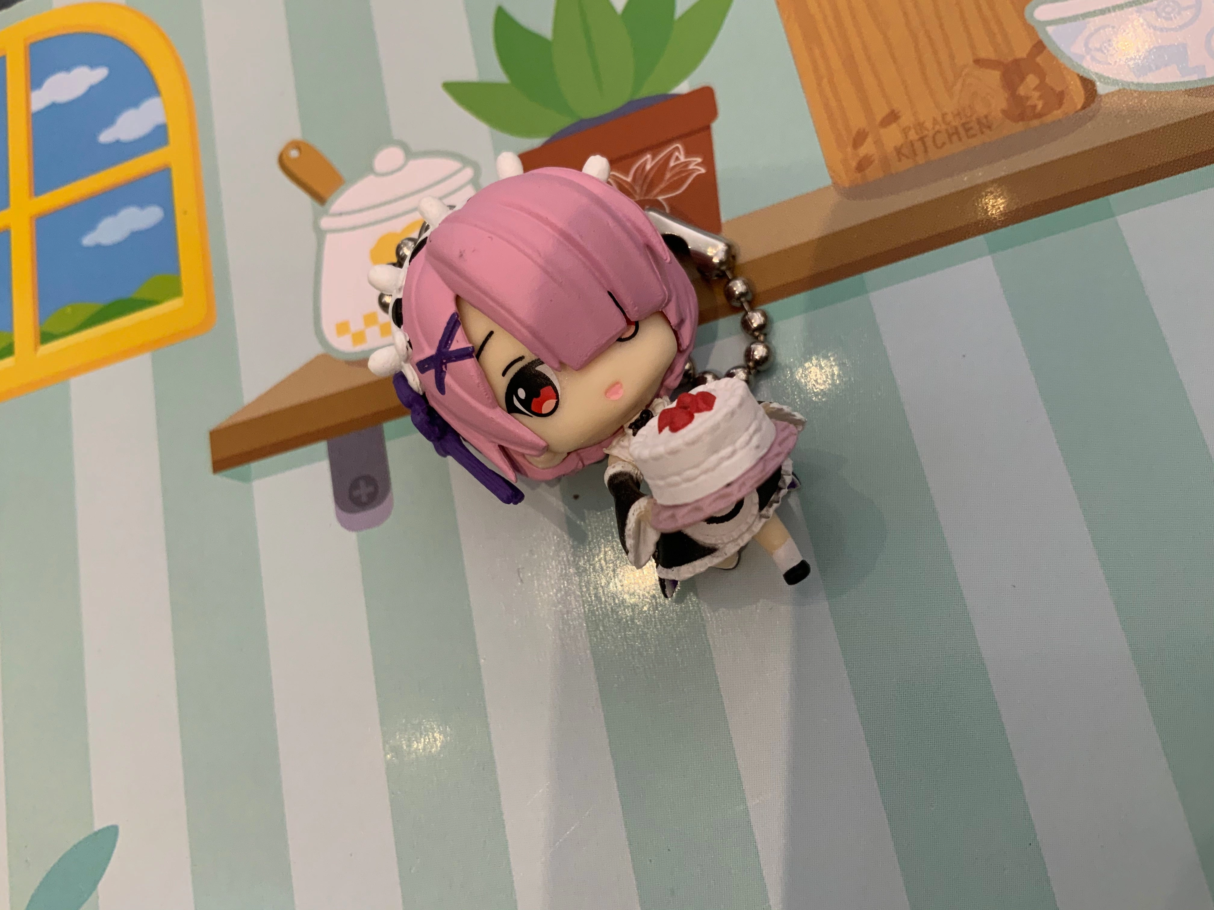 Graduation Gift investment piece Re: Zero Ram And Rem Mini Figure Keychain 5 Pieces Set (In-stock)