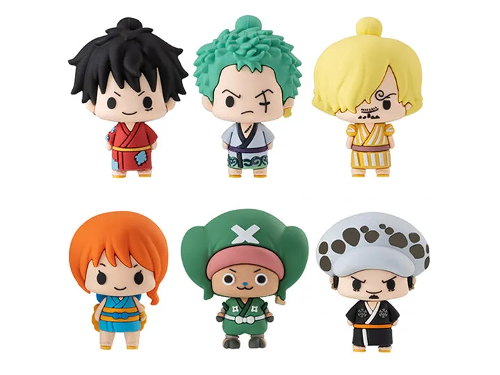 Megahouse Chokorin Mascot One Piece Wano Country Ver. Trading Figures Box Set of 6 Viking Statue Travel Souvenir