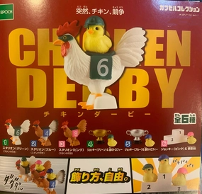 Anime Collectible Gaming Collectible Racing Chicken Derby Mini Figure 6 Pieces Set (In-stock)