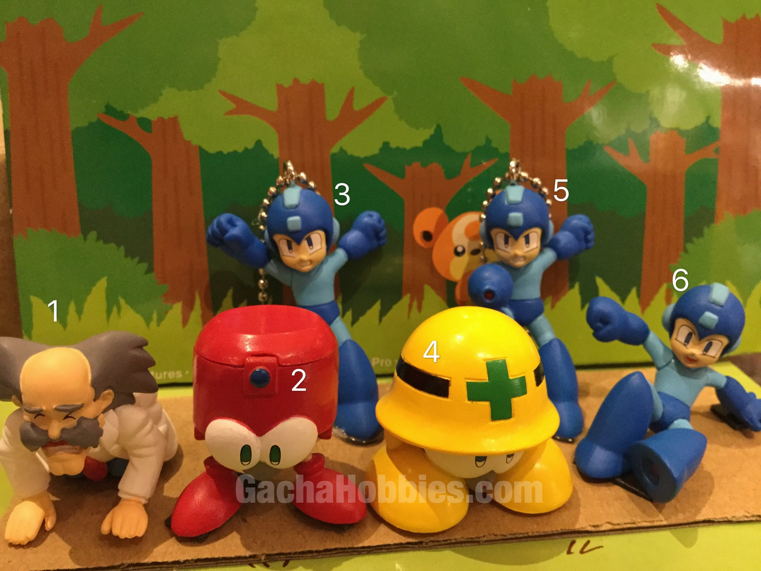 Mega Man Rockman Character Figure Keychain 6 Pieces Set (In-stock) Art Sculpture
