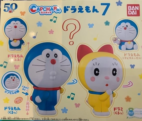Character Collectible Customer Favorite Capchara Doraemon 50th Anniversary Big Head Figure Vol.7 4 Pieces Set (In-stock)