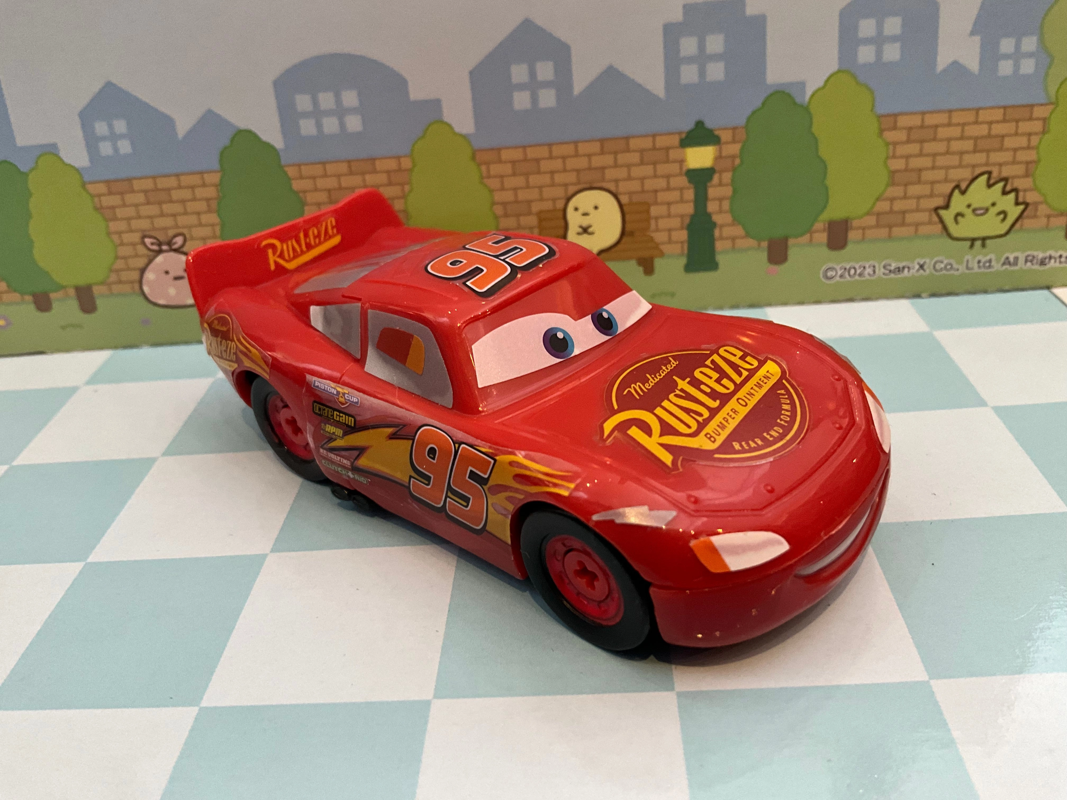 Handmade Sculpture PVC Unit Disney Lightning McQueen Characters Toy Car 3 Pieces Set (In-stock)