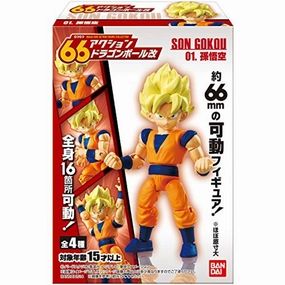 Pewter Figure Bandai 66 Action Dash Dragon Ball Z Super Saiyan Goku Action Figure