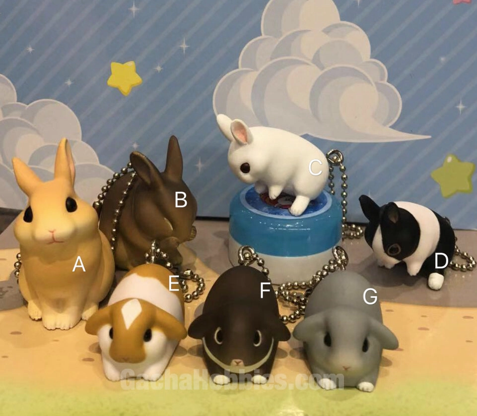 NTC Puff Bunny Kitan Club Figure 7 Pieces Set (In-stock) Miniature Creation Fantasy Collection