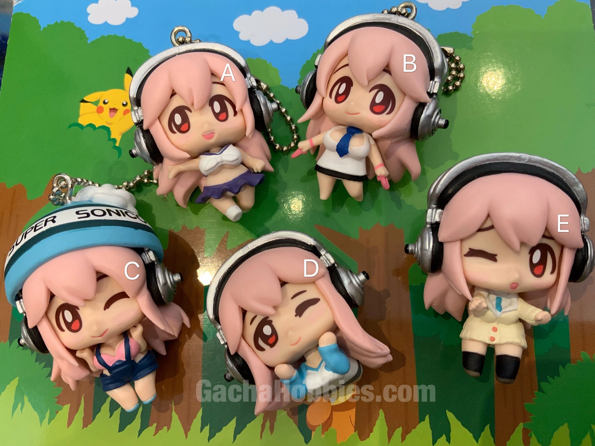 Recognition Gift Super Sonico Figure Keychain 5 Pieces Set (In-stock)