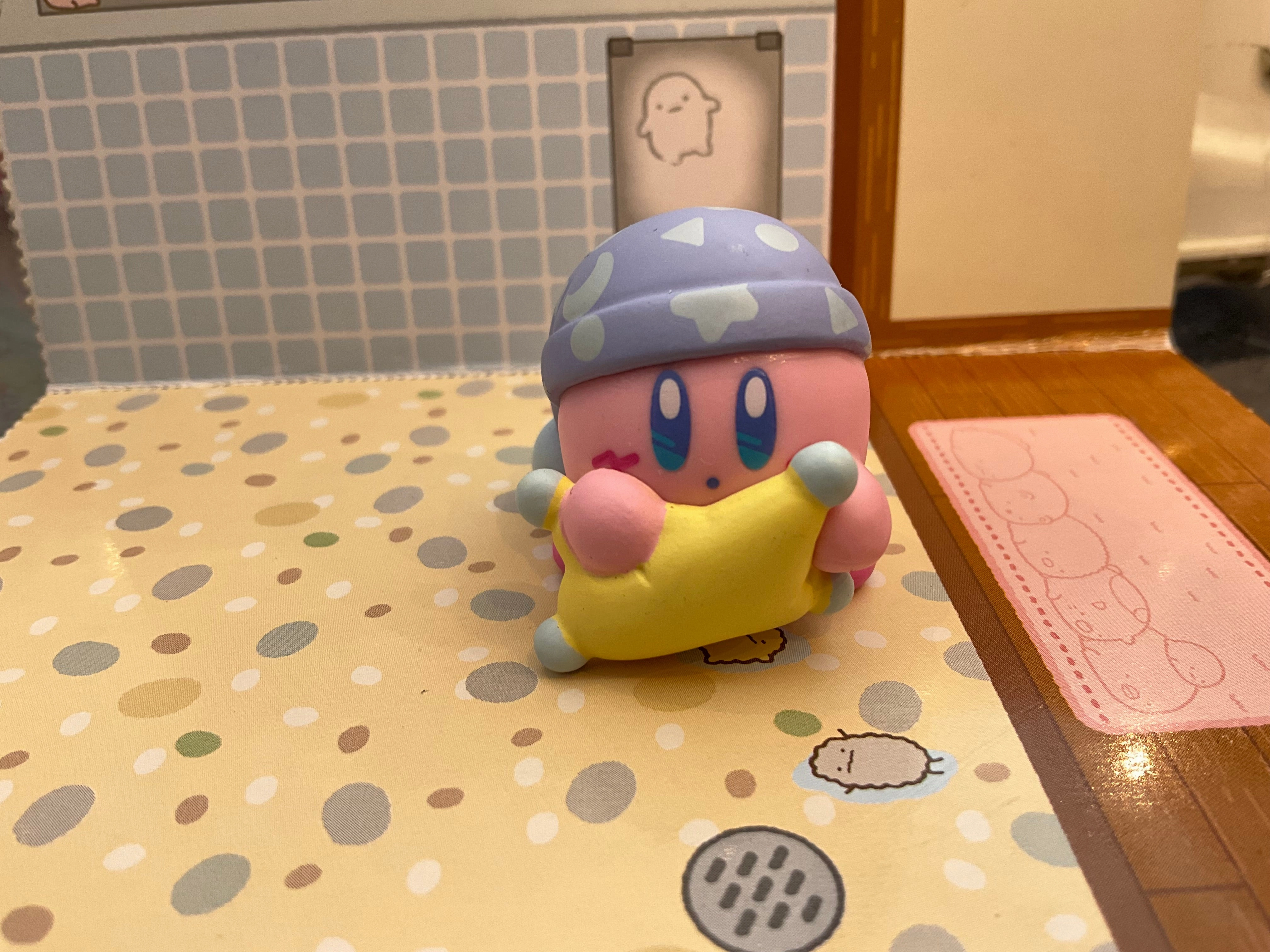 Hoshi no Kirby Sweet Dreams Shower Time Small Figure 4 Pieces Set (In-stock) PVC Model Study room