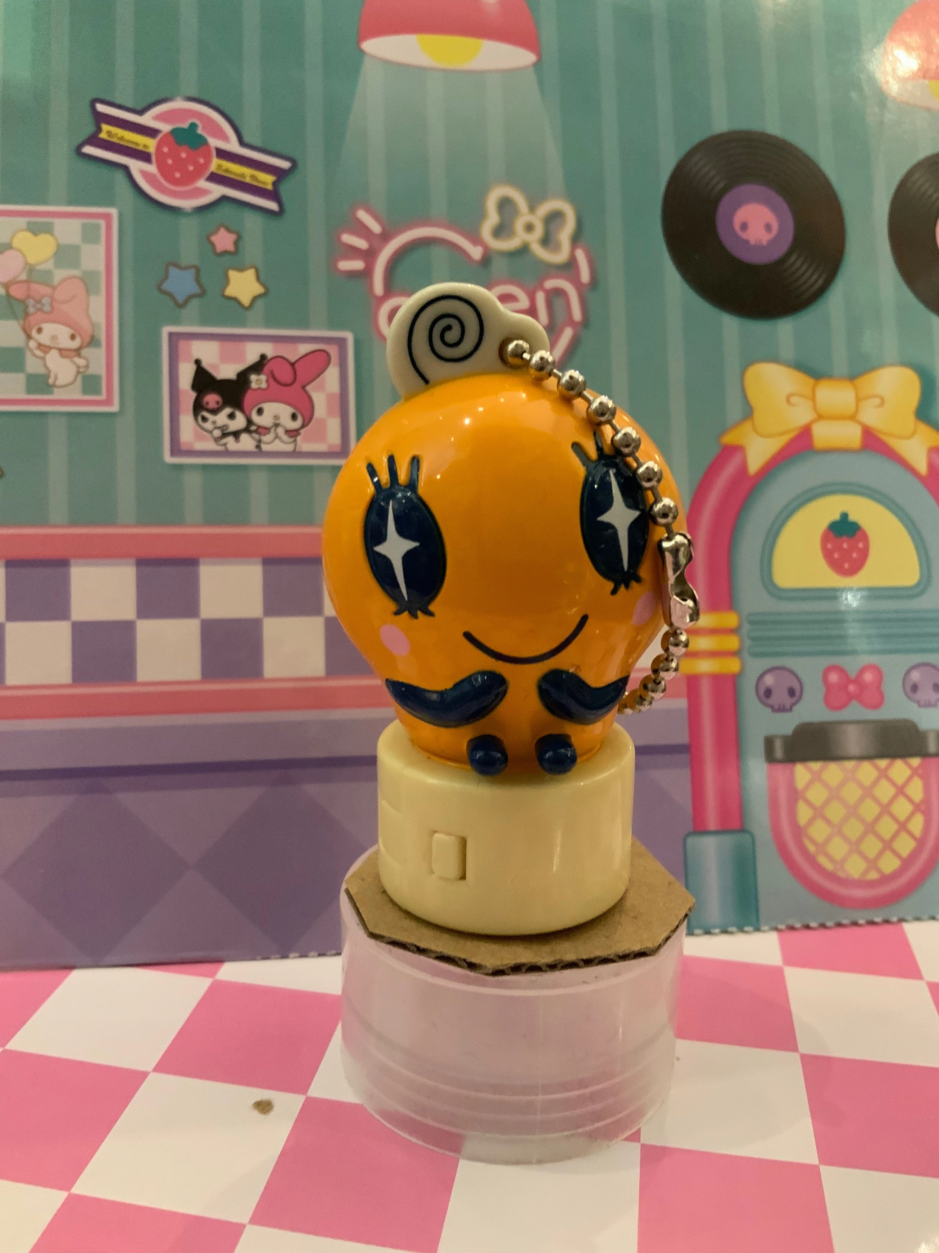 Ancient Sculpture Tamagotchi Characters Light Up Figure Keychain 6 Pieces Set (In-stock)