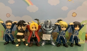 Comic Adaptation Full Metal Alchemist Characters Hands Up Figure 6 Pieces Set (In-stock)