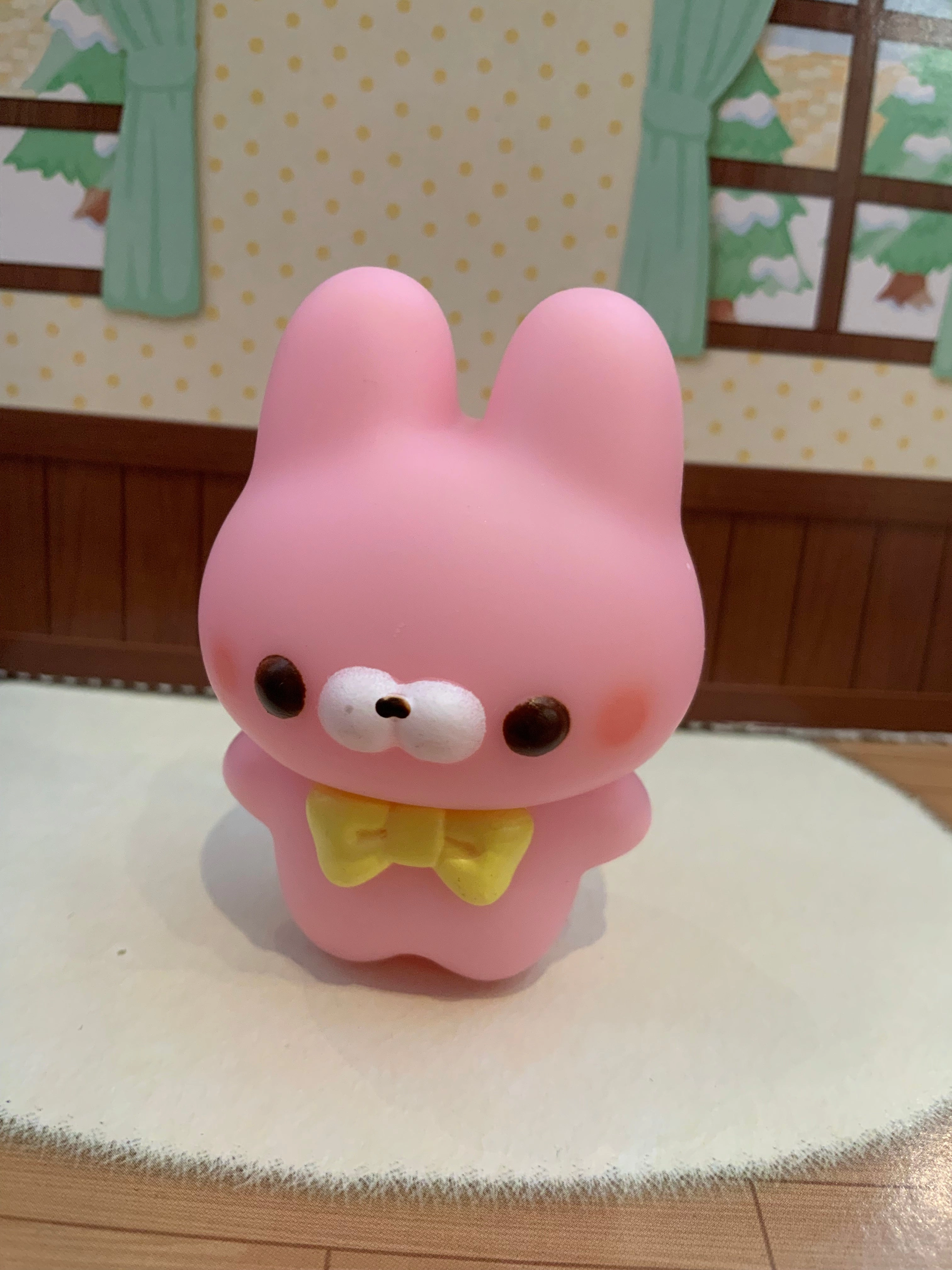 Vinyl Art Colourful Bow Tie Bunny Vinyl Figure 6 Pieces Set (In-stock)