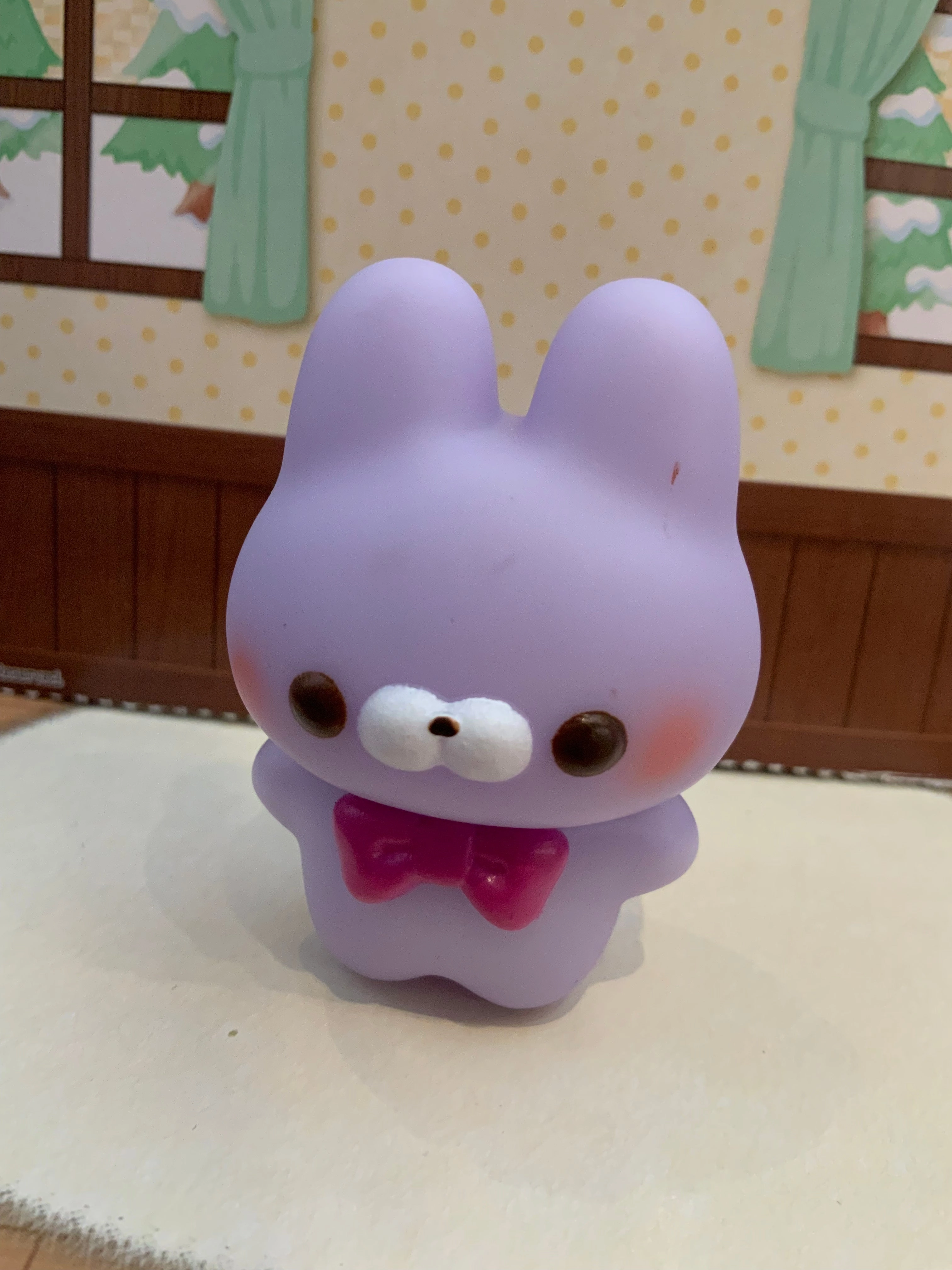 Luxury Gift Rare Find Colourful Bow Tie Bunny Vinyl Figure 6 Pieces Set (In-stock)