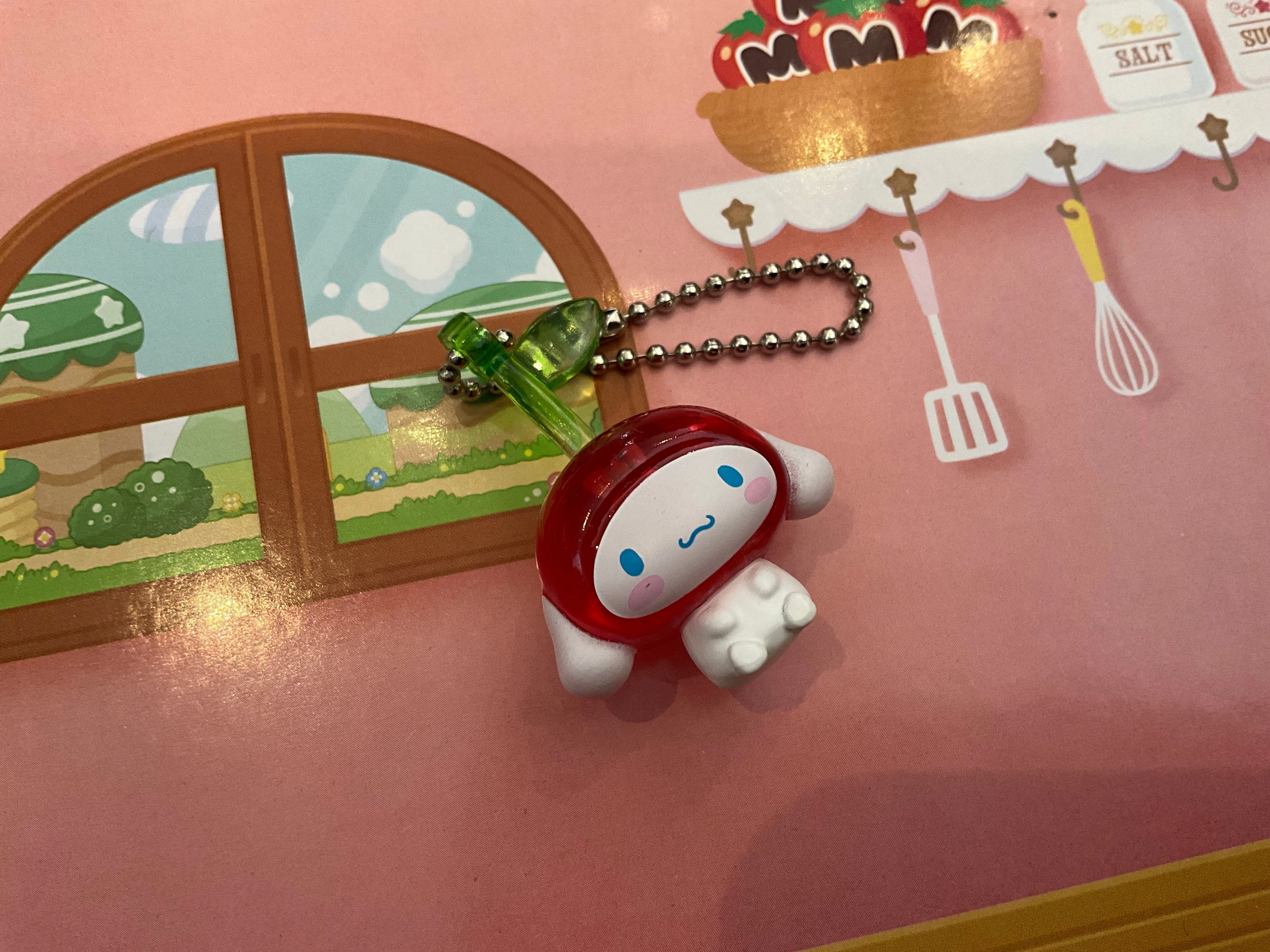 Sanrio Characters with Cherry Costume Small Figure Keychain 6 Pieces Set (In-stock) Villain Figure