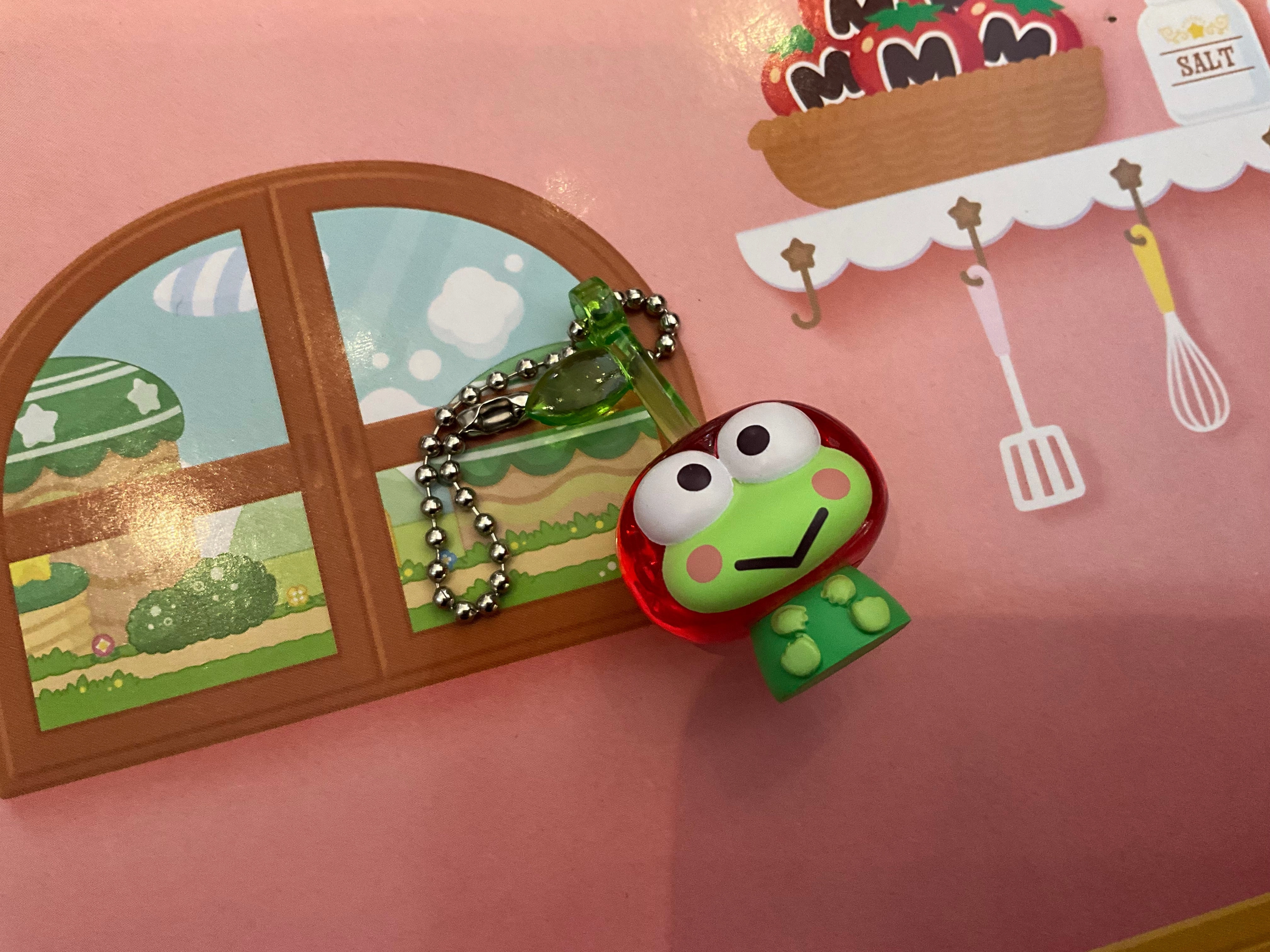 Sanrio Characters with Cherry Costume Small Figure Keychain 6 Pieces Set (In-stock) Global Appeal Movie Article