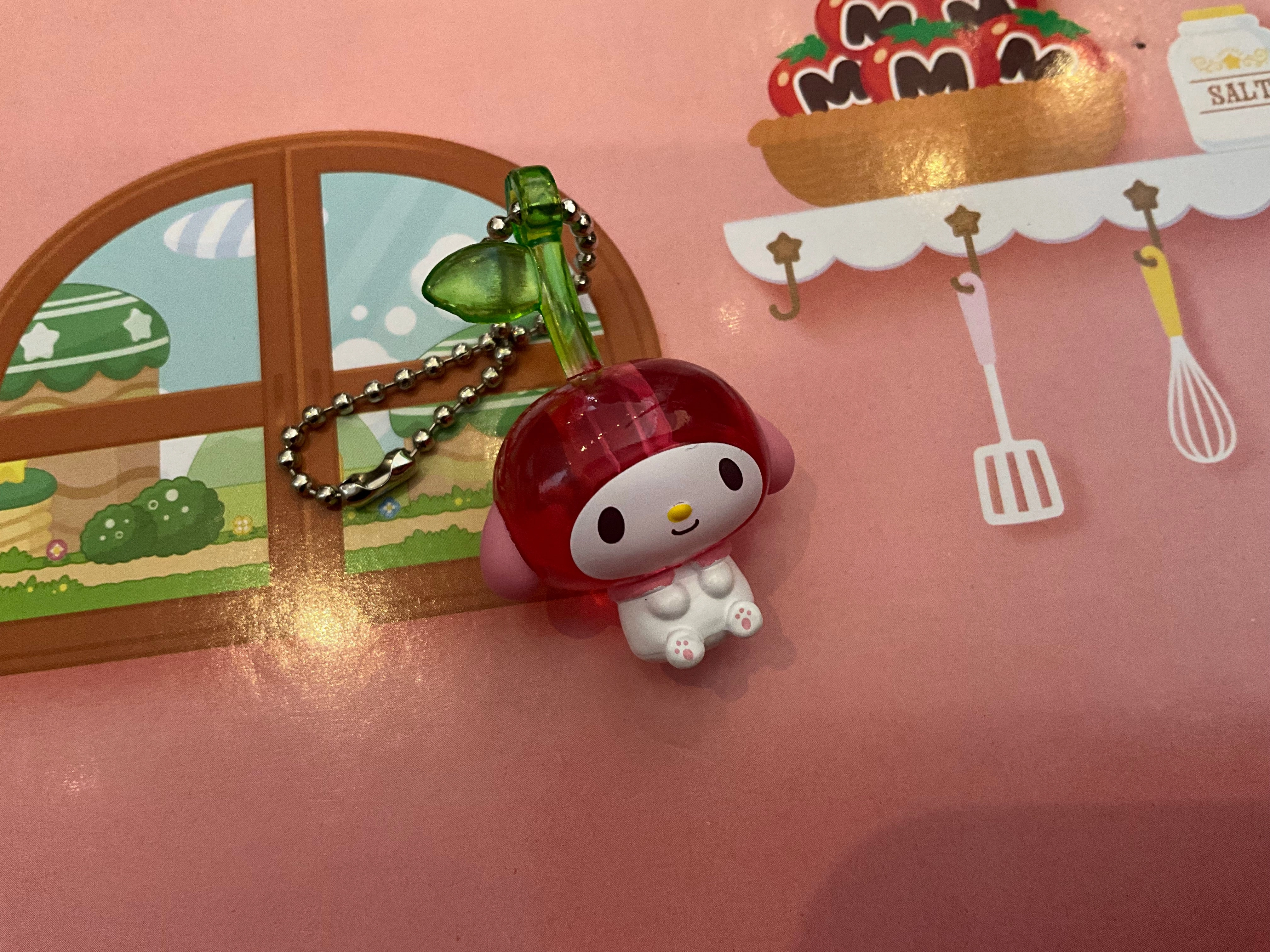 Limited Showcase Sanrio Characters with Cherry Costume Small Figure Keychain 6 Pieces Set (In-stock)