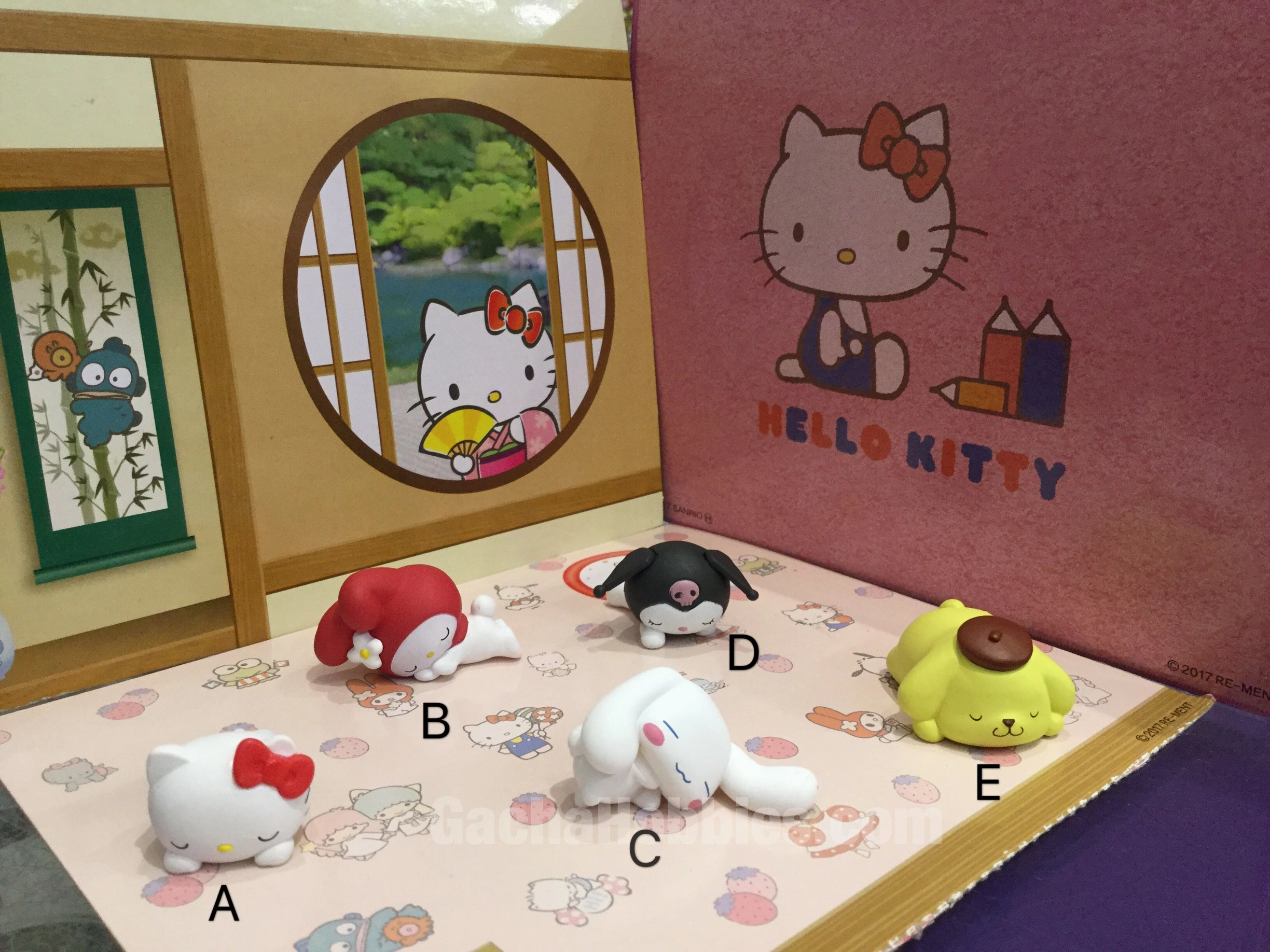 Cute Collectible Gashapon Hello Kitty and Friends Sleeping Figure Set (In Stock)