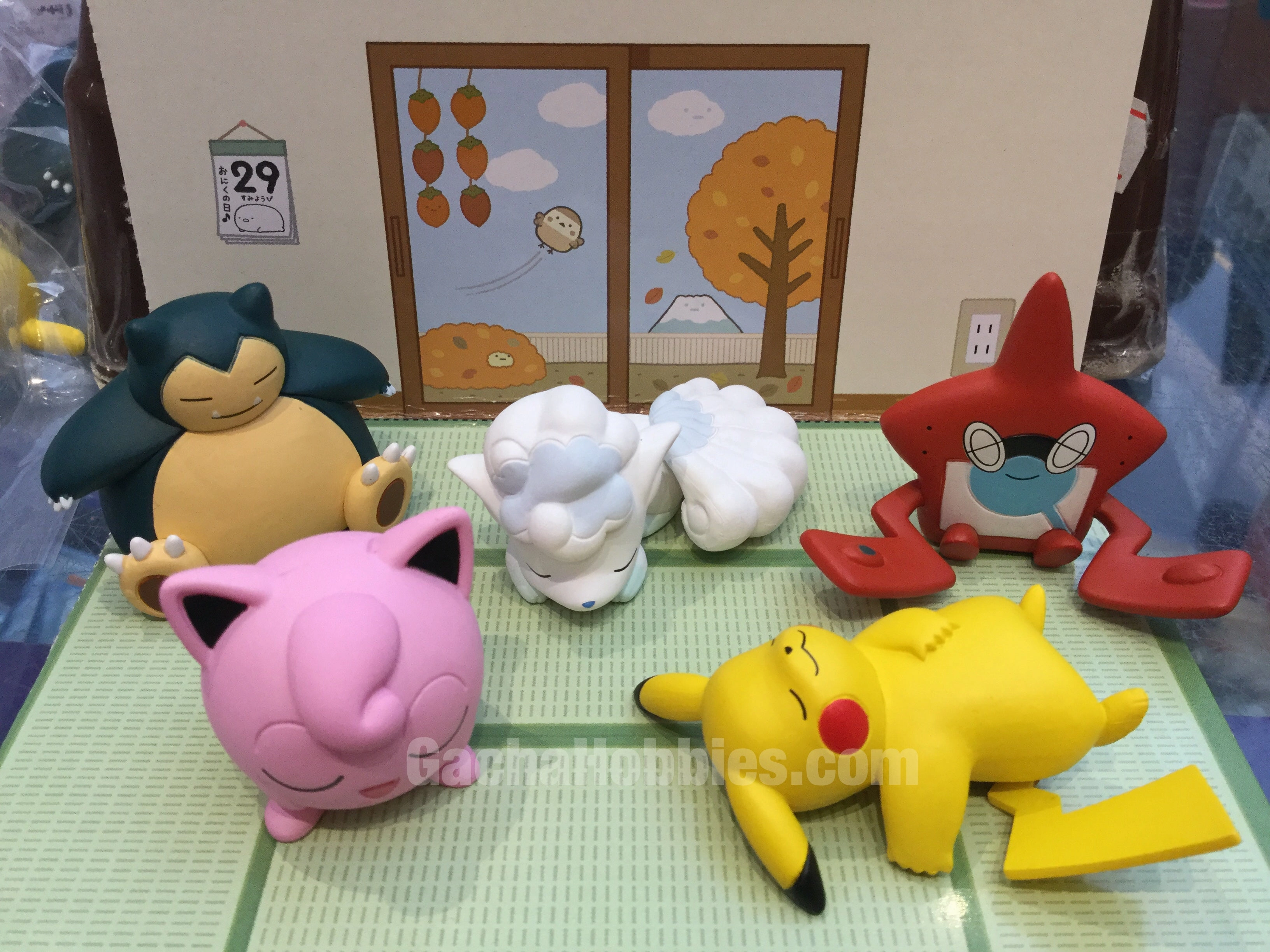 YouTube Background Gashapon Pokemon Sun&Moon Sleeping Set 2 (In Stock)
