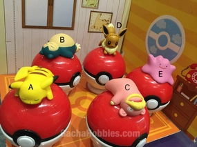 Gashapon Pokemon with Pokeball Stand Figure Set (In Stock) Retail Package Wildlife Model