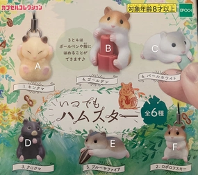Film Prop Replica Chibi Hamster Figure Keychain 6 Pieces Set (In-stock)