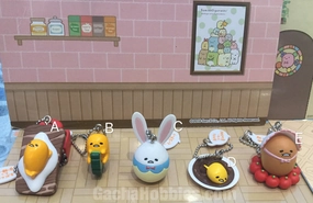 Premium Decor Age Appropriate Gudetama Food Keychain Set 5 Pieces (In-stock)