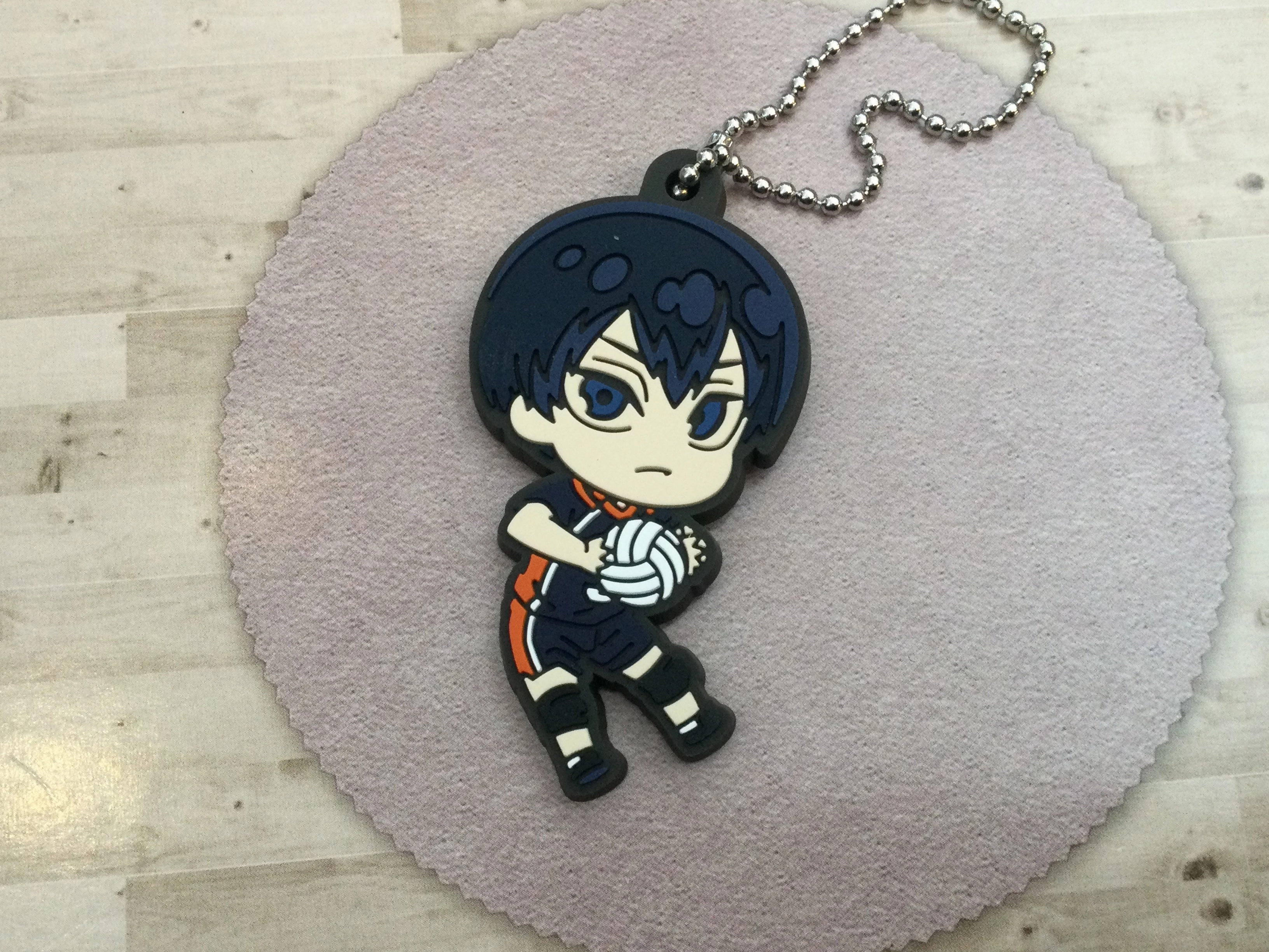 Standing Pose Designer creation Haikyuu Karasuno High Characters Rubber Keychain 7 Pieces Set (In-stock)