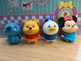 Action Display Wood Carving Disney Characters Cry Baby Small Figure 4 Pieces Set (In-stock)