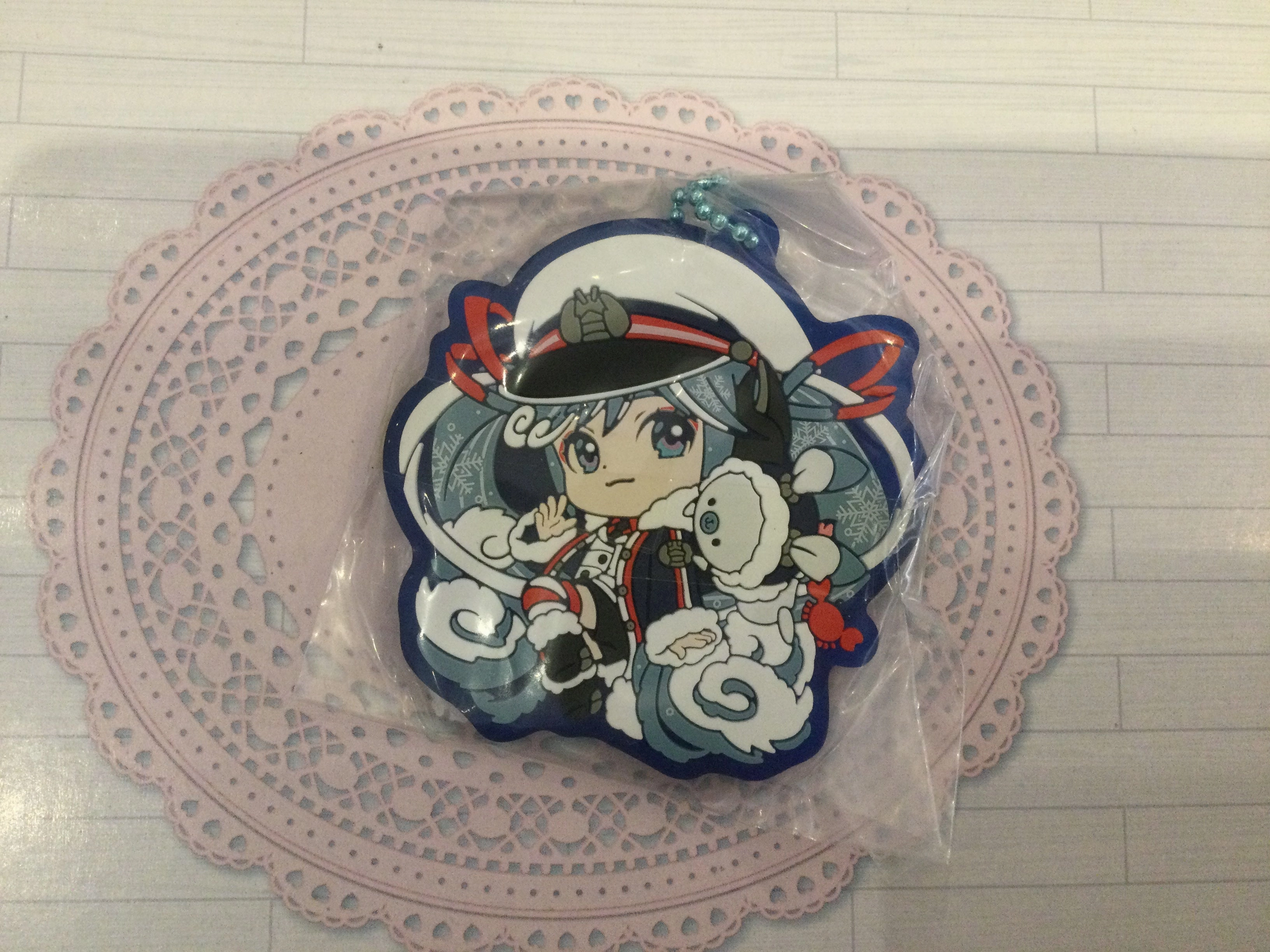 Vocaloid Snow Miku 2022 Grand Voyage Rubber Keychain 3 Pieces Set (In-stock) Gothic style